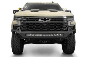 Chevrolet Silverado 1500 ZR2 Bumper - Front - Addictive Desert Designs - Stealth Fighter - Hammer Black - `25-`26